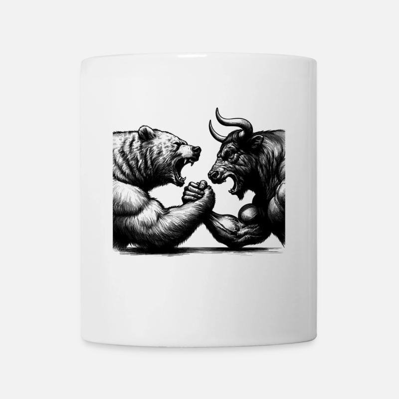Børs børs bull bull bear gave - Kopp - hvit