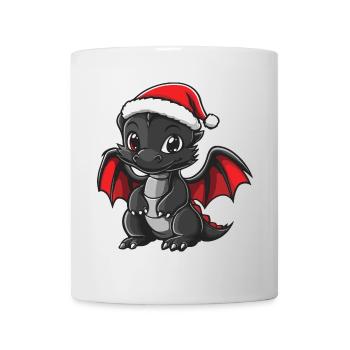 Drache Weihnachten Niedlich - Tasse - Weiß - Vorne