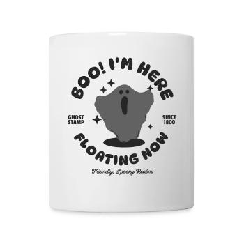 Boo! - Fliegender Ghost - Tasse - Weiß - Vorne