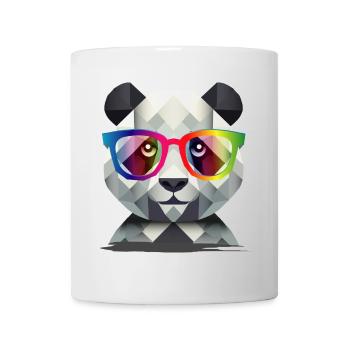 Cool Panda: Geometric style meets colorful - Mug - white - Front