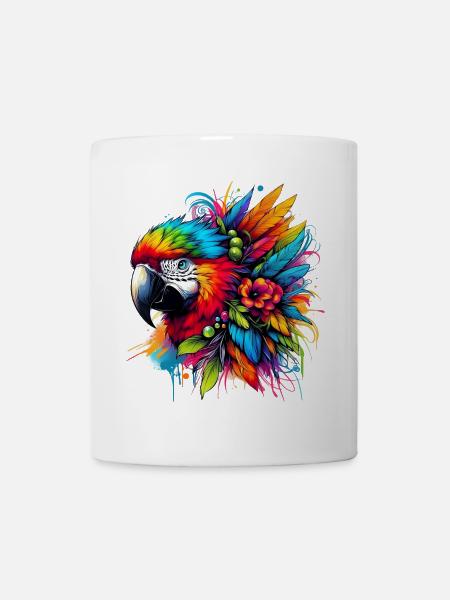 Papagei - Tasse - Weiß