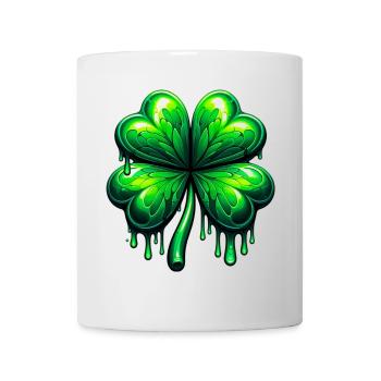 Trèfle à quatre feuilles - Mug blanc - blanc - Devant