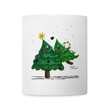 De jolis sapins de Noël - Mug blanc - blanc - Devant
