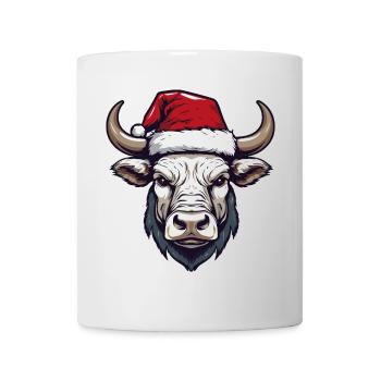 Bull Head Christmas Portrait - Mug - white - Front