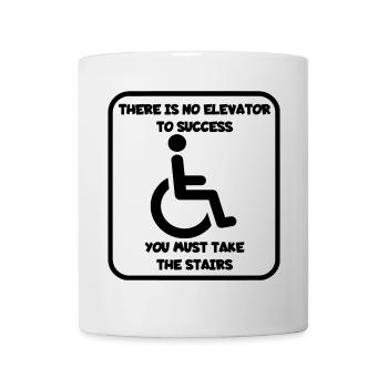 Pas d’ascenseur vers le succès, vous pouvez faire de l’escalade # - Mug blanc - blanc - Devant