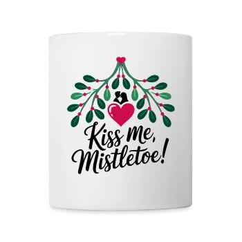 Festliches Stechpalmenherz-Design - Tasse - Weiß - Vorne