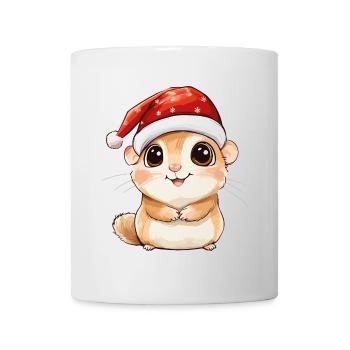 Hamster Weihnachten Süß Niedlich Weihnachtlich - Tasse - Weiß - Vorne