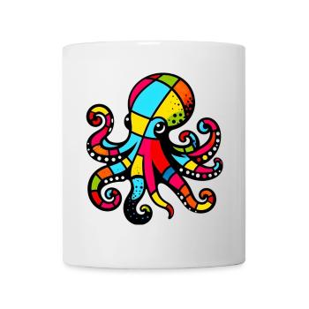 Krake - Tasse - Weiß - Vorne