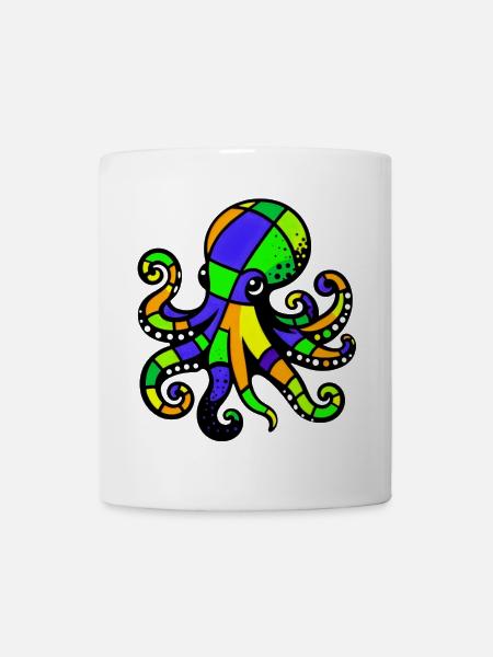 Krake - Tasse - Weiß