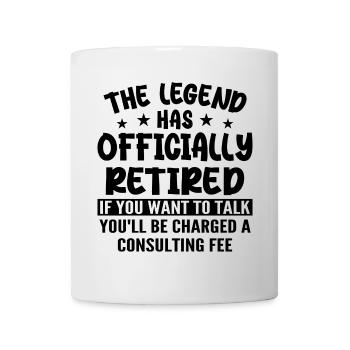 The Legend Has Officially Retired - Mug blanc - blanc - Devant