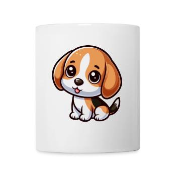 Chibi Beagle Hund - Tasse - Weiß - Vorne