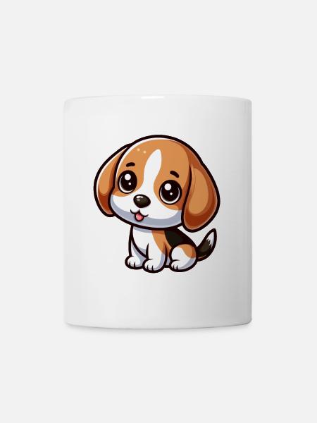 Chibi Beagle Chien - Mug blanc - blanc
