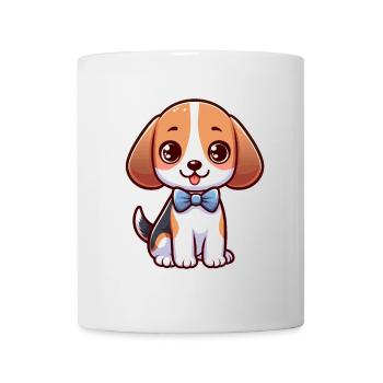 Mignon petit Beagle - Mug blanc - blanc - Devant