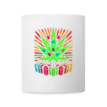 Festliche Cannabis-Lichtershow - Tasse - Weiß - Vorne