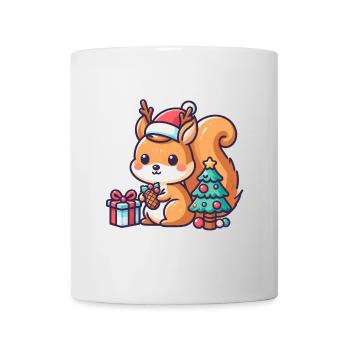 Petit écureuil de Noël - Mug blanc - blanc - Devant