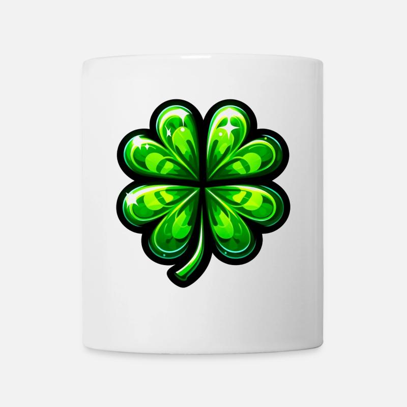 Vierblättriges Kleeblatt - Tasse - Weiß