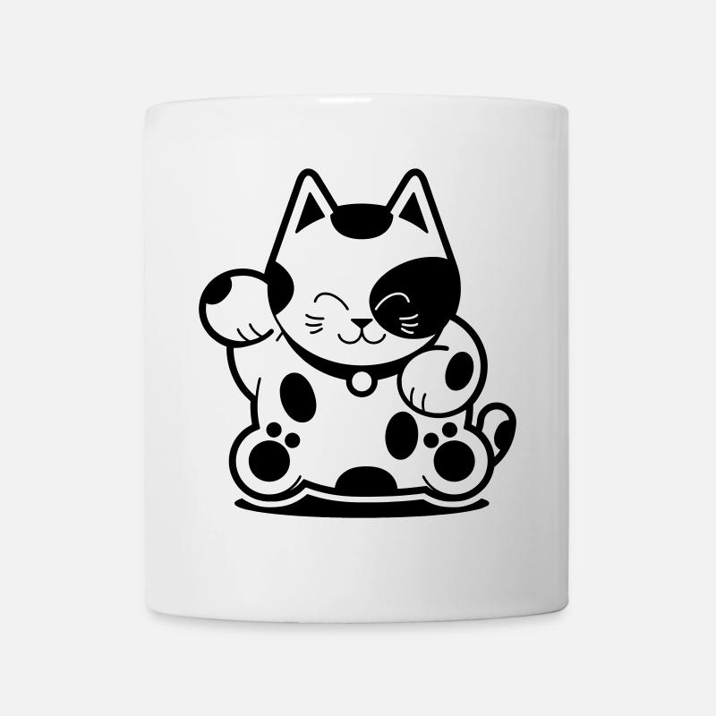 Chat chanceux - Mug blanc - blanc