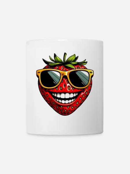 Erdbeeren Erdbeeren - Tasse - Weiß