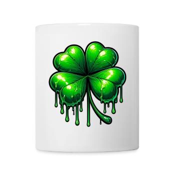 Trèfle à quatre feuilles - Mug blanc - blanc - Devant