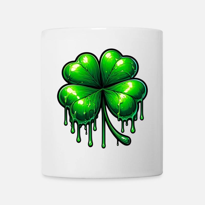 Trèfle à quatre feuilles - Mug blanc - blanc