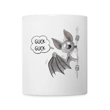 Guck Guck Fledermaus Cartoon Flughund - Tasse - Weiß - Vorne