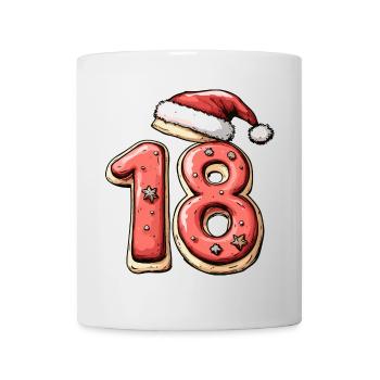 Biscuit de Noël à 18 chiffres - Mug blanc - blanc - Devant