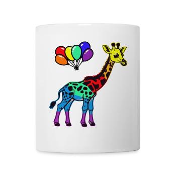 LGBT Gay Pride Girafe Arc-en-ciel Drapeau arc-en-ciel - Mug blanc - blanc - Devant
