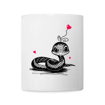 Snake with Heart Balloon - Heartful Creatures - Mug - white - Front