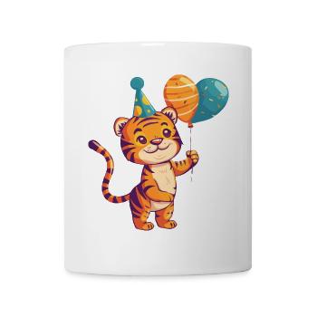 Tiger Birthday Comic - Mug - white - Front