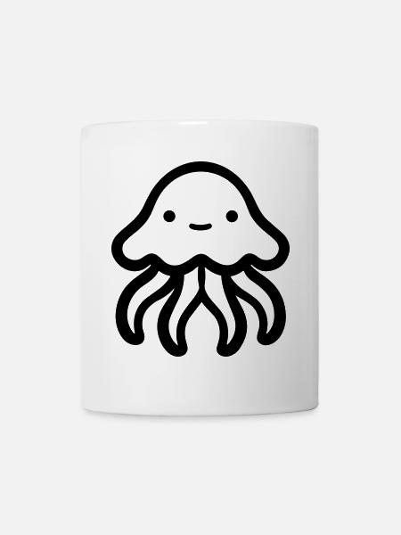 Qualle - Tasse - Weiß