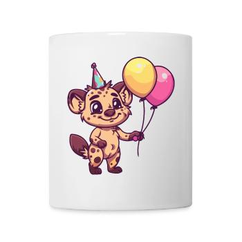 Hyène Anniversaire Bande Dessinée Mignon - Mug blanc - blanc - Devant