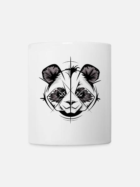 Panda Zeichnung Tattoo Skizze comic cartoon Koala - Tasse - Weiß