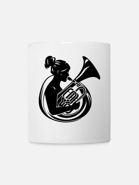 Tuba Fille Dessin - Mug blanc - blanc