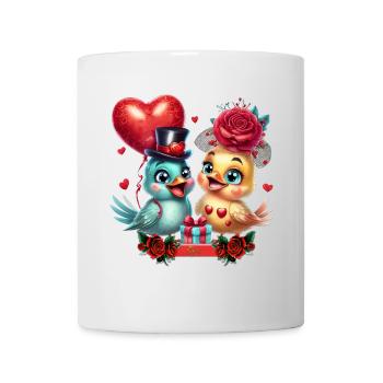 Heart Balloon and Rose Magic - Mug - white - Front