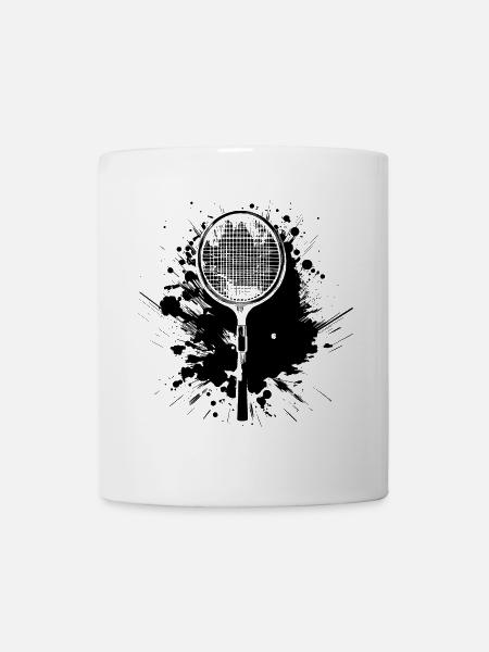 Badmintonschläger - Tasse - Weiß