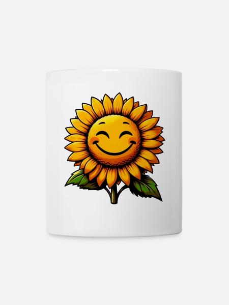 Sonnenblume - Tasse - Weiß