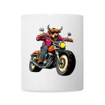 Bulls Motorcycle - Mug - white - Front