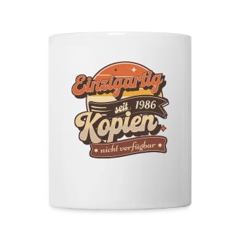 Einzigartig seit 1986 Retro Vintage - Tasse - Weiß - Vorne