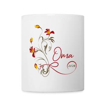 Oma 2025 - Tasse - Weiß - Vorne