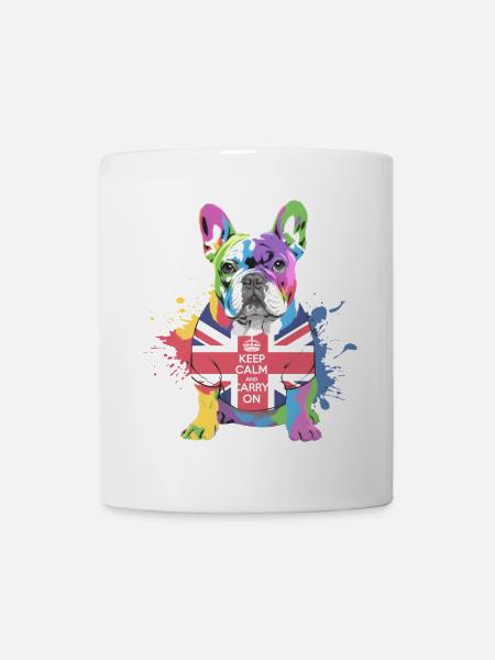 Rainbow Bulldog Union Jack - Mug - white