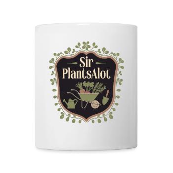 Sir PlantsAlot - Funny Gardening Men, Plant Dads - Mug - white - Front