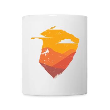 Desert Sunset with Cactus Silhouette - Mug - white - Front