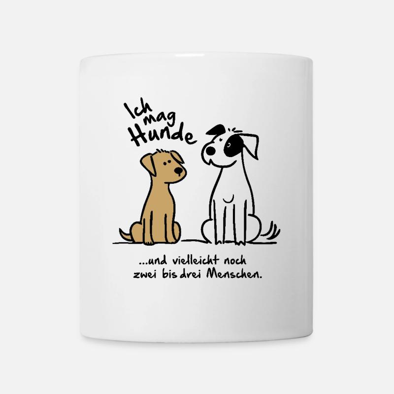 Ich mag Hunde und... - Tasse - Weiß