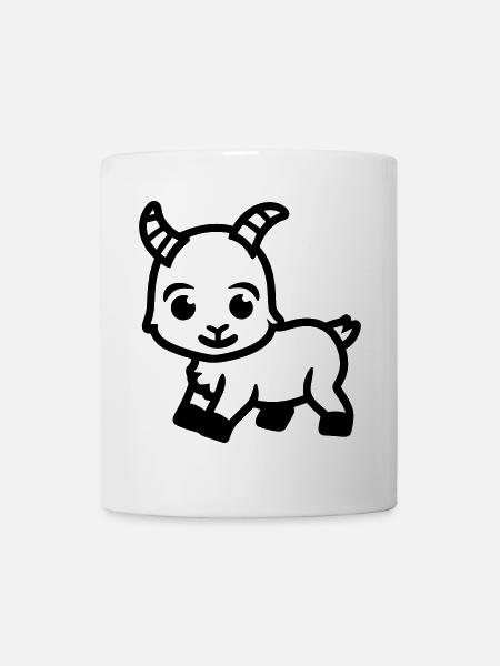 Ziegenbock - Tasse - Weiß