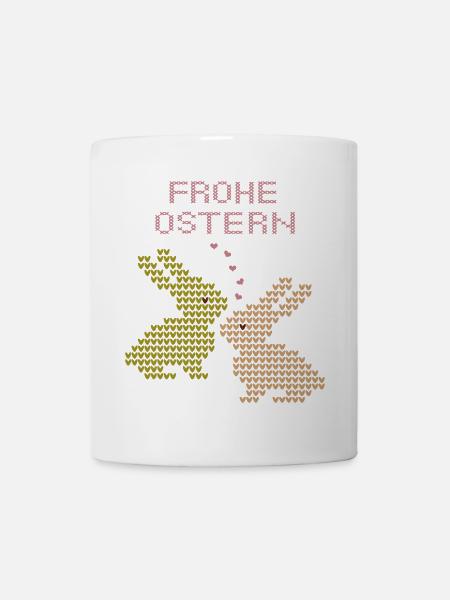 Frohe Ostern - Tasse - Weiß