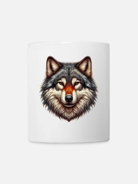 Wolf - Tasse - Weiß
