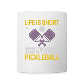 La vie est courte, jouez au pickleball - Mug blanc - blanc - Devant