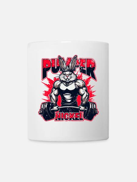 Gym Shirt Pumpernickel Power Humor Style - Tasse - Weiß