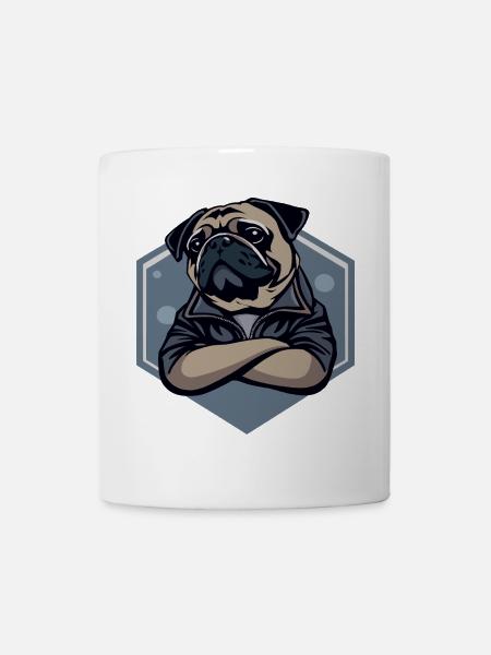 Mops Hund - Tasse - Weiß