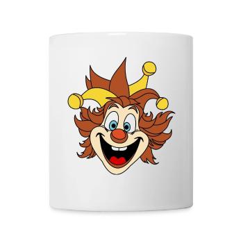 Carnaval Clown Sourire Carnaval Parade Costume - Mug blanc - blanc - Devant